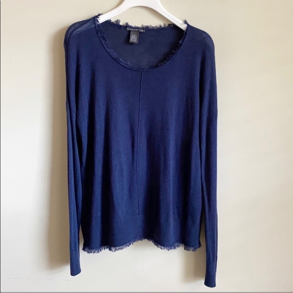 Chelsea & Theodore Raw Hem Blue Size M